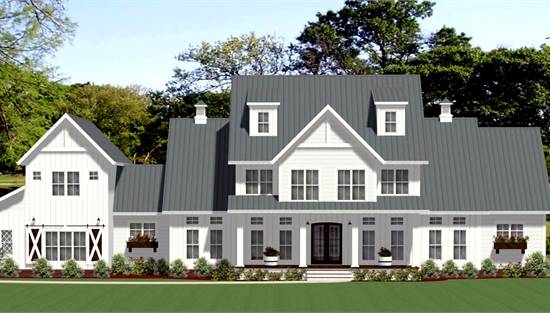 Beautiful Front View Featuring Multiple Dormers and Gables